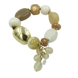 Chico's Chunky Stone Crystal Tassel Contemporary Bracelet NEW